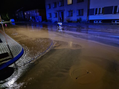 2 Ta se vylila na vozovku mezi autobusové zastávky na Grygovské ulici