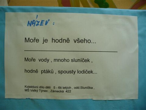 Moře je hodně všeho…